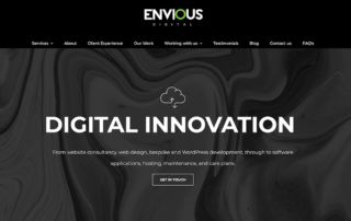 Envious Digitals new wordpress website design home page